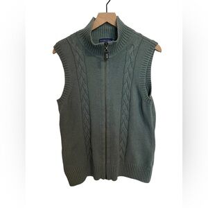 Pendleton Green Full Zip Cable Knit‎ Sweater Vest size XL